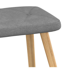 Chaise de relaxation avec tabouret Gris foncé Tissu