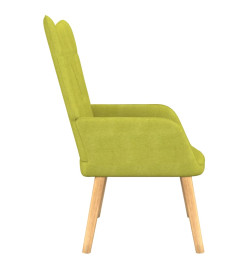 Chaise de relaxation Vert Tissu