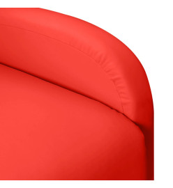 Fauteuil de massage à oreilles rouge similicuir