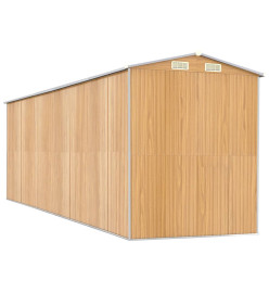 Abri de jardin Marron clair 192x606x223 cm Acier galvanisé