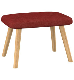 Chaise de relaxation avec tabouret Rouge bordeaux Tissu