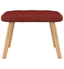 Chaise de relaxation avec tabouret Rouge bordeaux Tissu