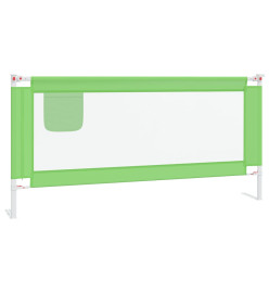 Barrière de sécurité de lit d'enfant Vert 190x25 cm Tissu