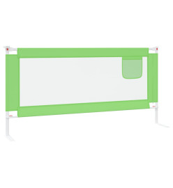 Barrière de sécurité de lit d'enfant Vert 190x25 cm Tissu