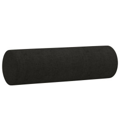 Ensemble de canapés 4 pcs avec coussins noir tissu