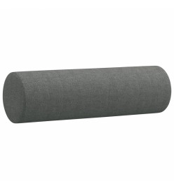 Ensemble de canapés 2 pcs coussins gris foncé tissu