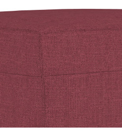 Ensemble de canapés 3 pcs avec coussins rouge bordeaux tissu