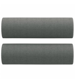 Ensemble de canapés 3 pcs coussins gris foncé tissu