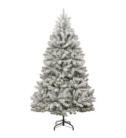 Sapin de Noël artificiel à charnières avec neige floquée 240 cm