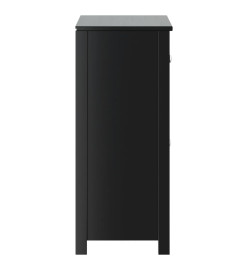 Armoire de salle de bain BERG noir 69,5x34x80 cm pin massif