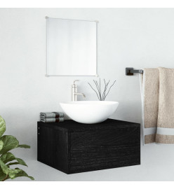 Ensemble de meubles salle de bain 2 pcs noir bois d'ingénierie