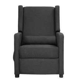 Fauteuil de massage inclinable Gris foncé Tissu