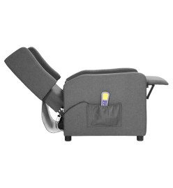 Fauteuil de massage Gris clair Tissu