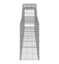 Paniers à gabions arqués 20 pcs 400x30x60/80 cm Fer galvanisé