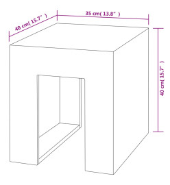 Tabourets en béton lot de 2 35x40x40 cm