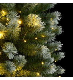 Sapin de Noël artificiel à charnière 300LED neige floquée 180cm