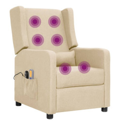 Fauteuil électrique de massage Crème Tissu