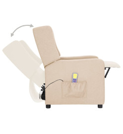 Fauteuil de massage Crème Tissu