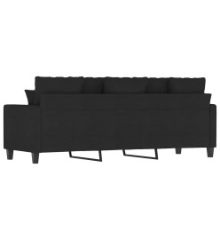 Canapé à 3 places Noir 180 cm Tissu