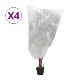 Housses de protection pour plantes avec cordon de serrage 4 pcs