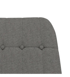 Chaise à bascule avec repose-pied Gris clair Tissu