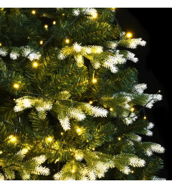 Sapin de Noël artificiel à charnière 300LED neige floquée 180cm