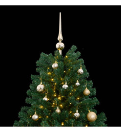 Sapin de Noël artificiel articulé 300 LED et boules 180 cm