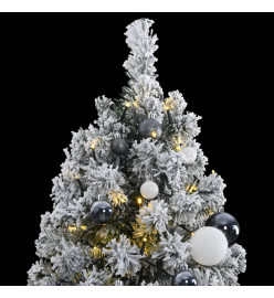 Sapin de Noël artificiel articulé 300 LED et boules 210 cm