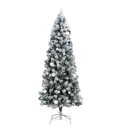 Sapin de Noël artificiel articulé 300 LED et boules 210 cm