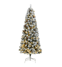 Sapin de Noël artificiel articulé 300 LED et boules 240 cm