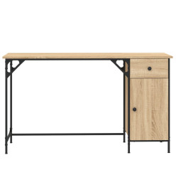 Bureau d'ordinateur chêne sonoma 131x48x75 cm bois d’ingénierie