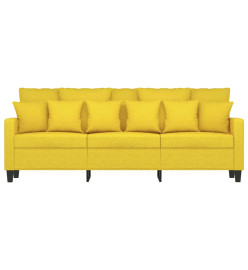 Canapé à 3 places Jaune clair 180 cm Tissu