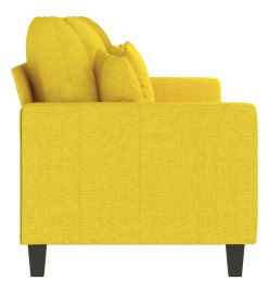 Canapé à 3 places Jaune clair 180 cm Tissu