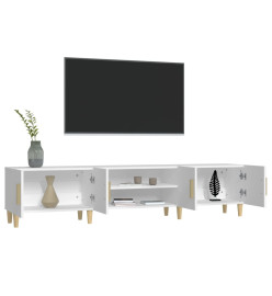 Meuble TV blanc 180x31,5x40 cm bois d'ingénierie