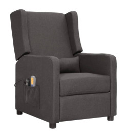 Fauteuil électrique de massage Gris foncé Tissu