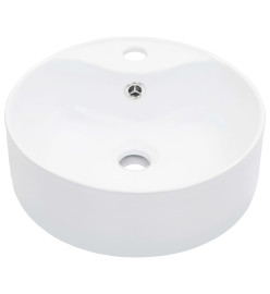 Lavabo avec trop-plein 36x13 cm Céramique Blanc