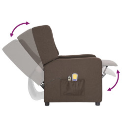 Fauteuil électrique de massage Taupe Tissu