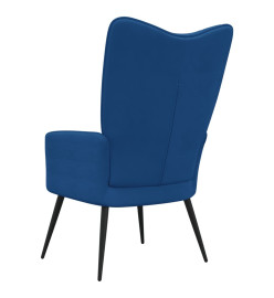 Chaise de relaxation Bleu Velours