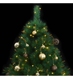 Sapin de Noël artificiel articulé 300 LED et boules 180 cm