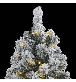 Sapin de Noël artificiel à charnière 300LED neige floquée 180cm