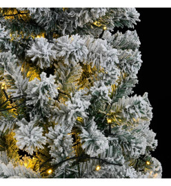 Sapin de Noël artificiel à charnière 300LED neige floquée 180cm