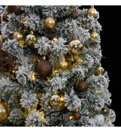 Sapin de Noël artificiel articulé 300 LED et boules 180 cm