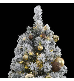 Sapin de Noël artificiel articulé 300 LED et boules 180 cm