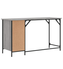 Bureau d'ordinateur sonoma gris 131x48x75 cm bois d’ingénierie