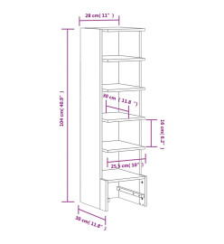 Armoire à chaussures 28x30x104 cm bois de pin massif