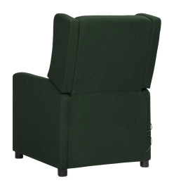 Fauteuil de massage Vert foncé Tissu