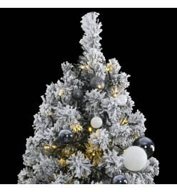 Sapin de Noël artificiel articulé 300 LED et boules 180 cm