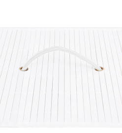 Panier à linge avec une seule section bambou blanc 83 L