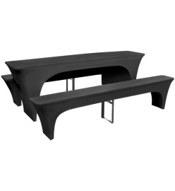 Housse pour table de pique-nique/bancs 3 pièces Anthracite