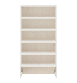 Armoire à chaussures blanc 52x30x104 cm bois de pin massif